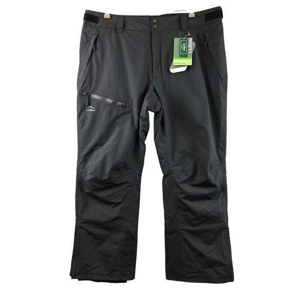 New LL Bean Wildcat Waterproof Insulated Snow Ski Pants Black Women’s XL - Picture 1 of 11